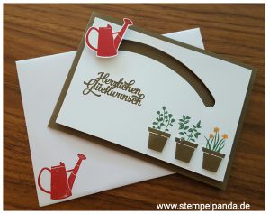 Stampin up stempelpanda gift from the garden sliding star kullerkarte spinner card